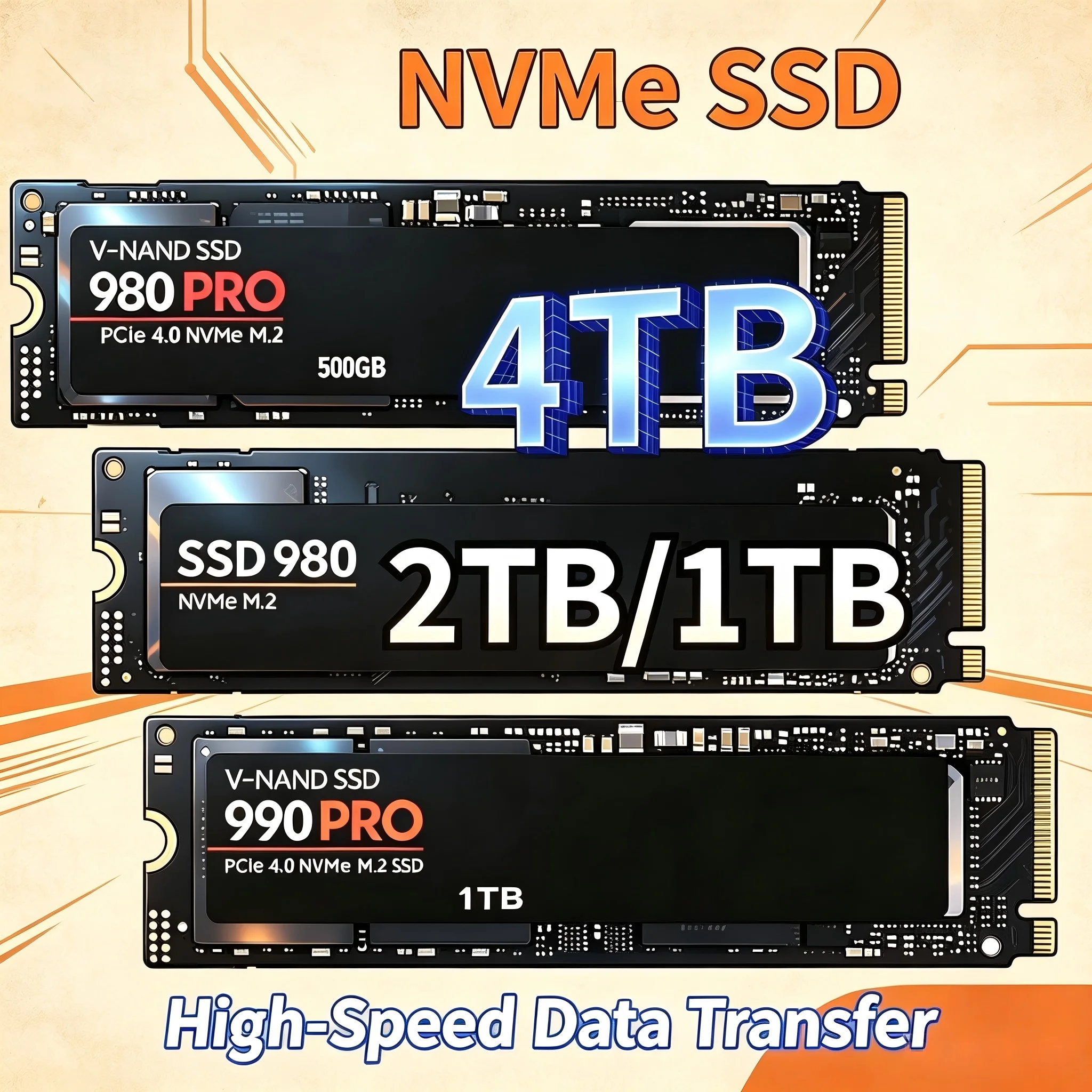 M.2 Nvme 4Tb Pcie 4.0 Ssd - Oryginalny dysk SSD 980Pro 990Pro M.2