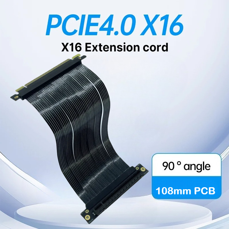 Pcie 4.0 X16 Riser Cable 90 Degree - Kabel przedłużający karty graficznej PCI-E 4.0