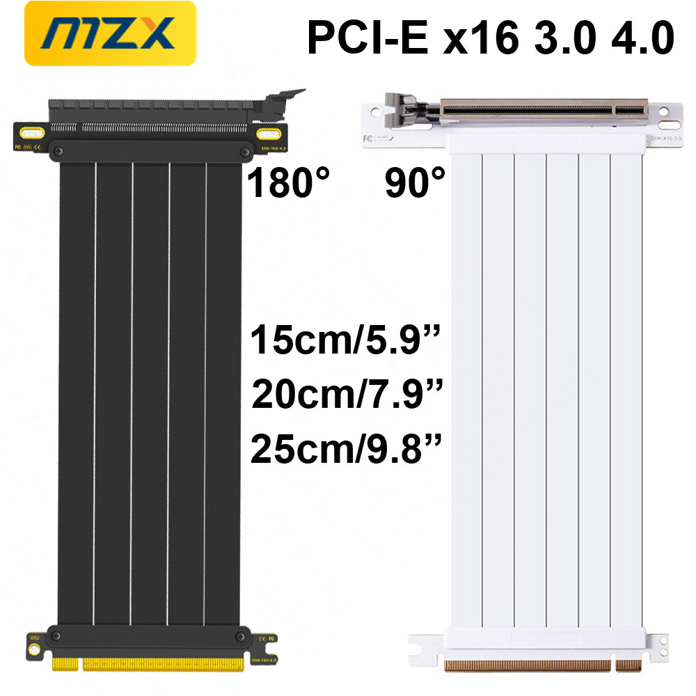 MZX PCIE 4.0 3.0 16X Riser Cab – Pcie 4.0 X16 Riser Cable 90 Degree recenzja i cena