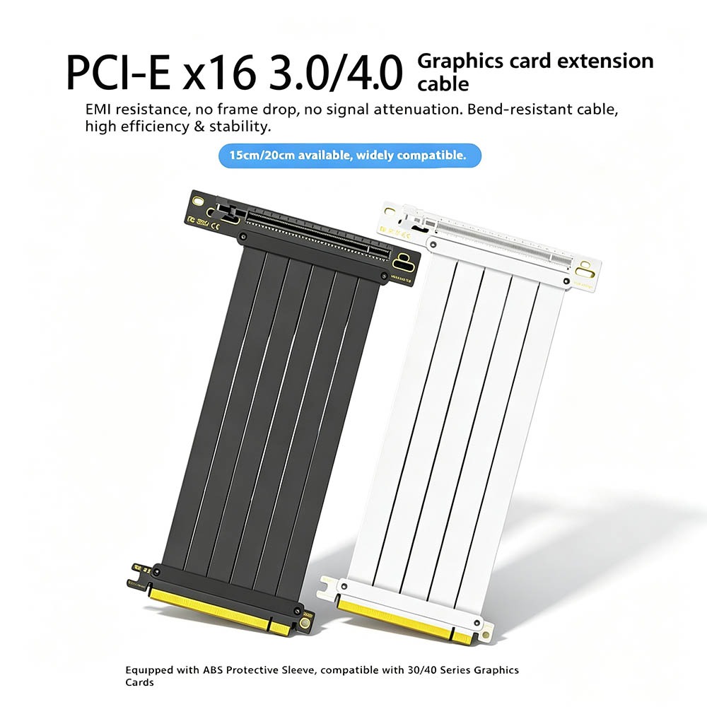 Kabel PCI‑E 4.0/3.0 X16 do GPU – Pcie 4.0 X16 Riser Cable 90 Degree recenzja i cena