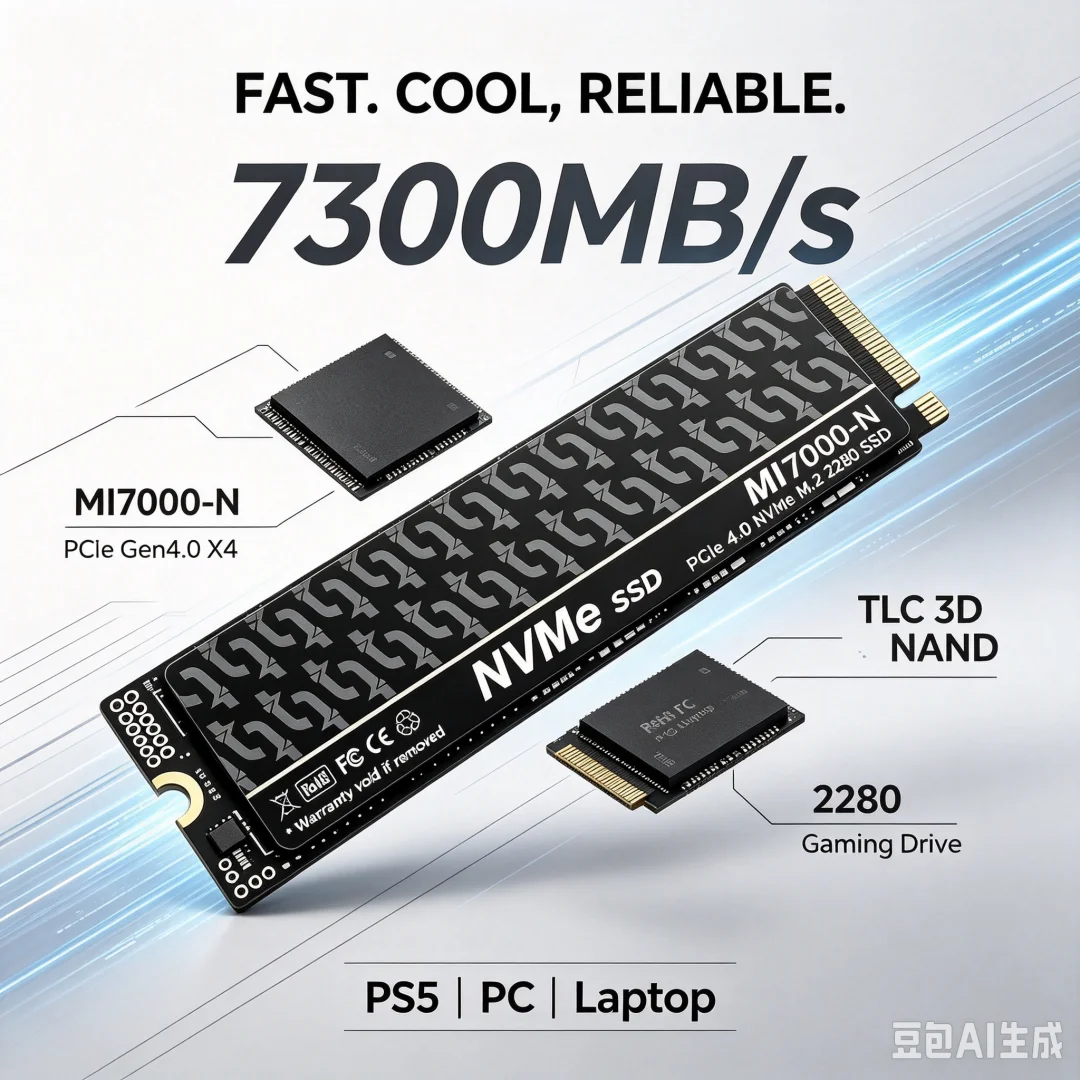 MI7000-N 7300MB/s SSD 1TB 2TB  – M.2 Nvme 4Tb Pcie 4.0 Ssd recenzja i cena